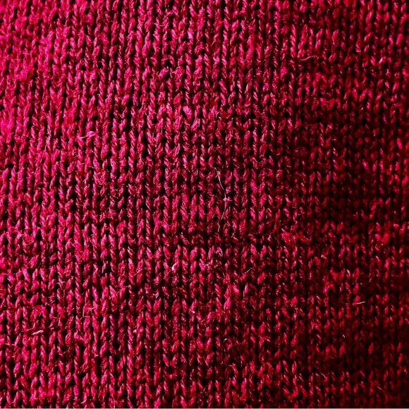 Woolrich Snowman Cardigan Christmas Ruby Red Cotton Vintage Women’s Medium - Picture 6 of 9